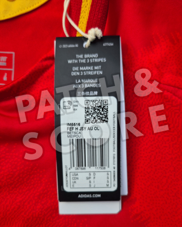 Adidas "Spain Olympics 2024" Authentic Template Home Shirt Size Small