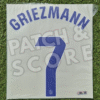 Original Player Issue 2025-26 Atletico Madrid Griezmann La Liga Home Name Set | Stahls TPT