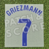 Original Player Issue 2025-26 Atletico Madrid Griezmann La Liga Home Name Set | Stahls TPT
