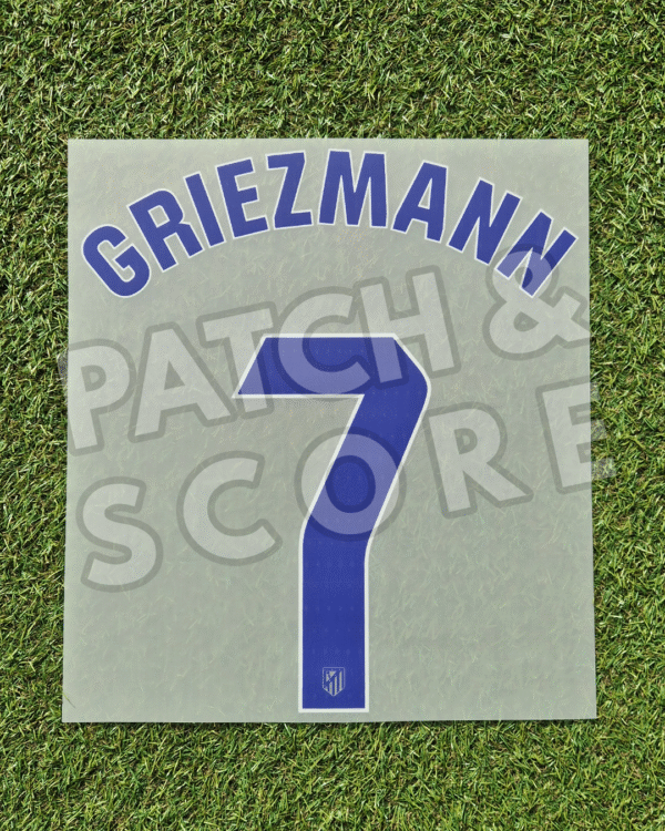 Original Player Issue 2025-26 Atletico Madrid Griezmann La Liga Home Name Set | Stahls TPT