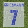 Original Player Issue 2025-26 Atletico Madrid Griezmann Champions League Home Name Set | Stahls TPT