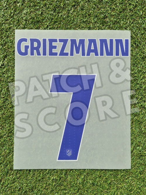 Original Player Issue 2025-26 Atletico Madrid Griezmann Champions League Home Name Set | Stahls TPT