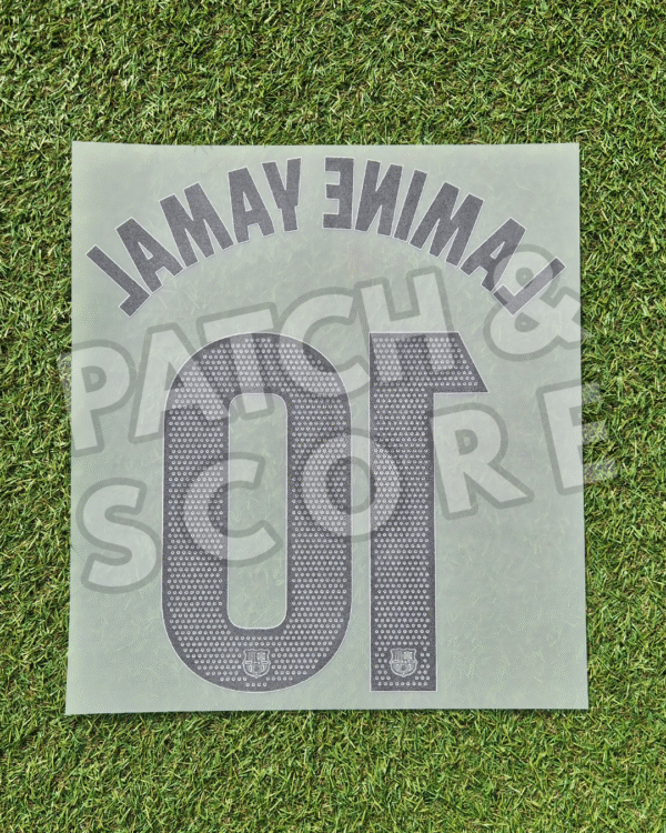 Original Player Issue 2025-26 FC Barcelona Lamine Yamal La Liga Away Name Set | Stahls TPT