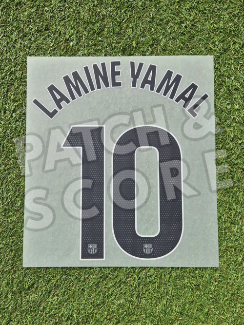 Original Player Issue 2025-26 FC Barcelona Lamine Yamal La Liga Away Name Set | Stahls TPT