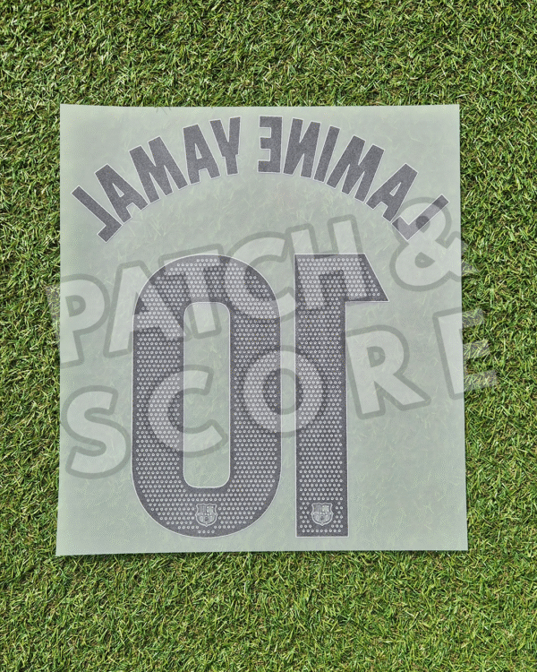 Lamine yamal 25-26 la liga home name set back Original Player Issue 2025-26 FC Barcelona Lamine Yamal La Liga Home Name Set | Stahls TPT