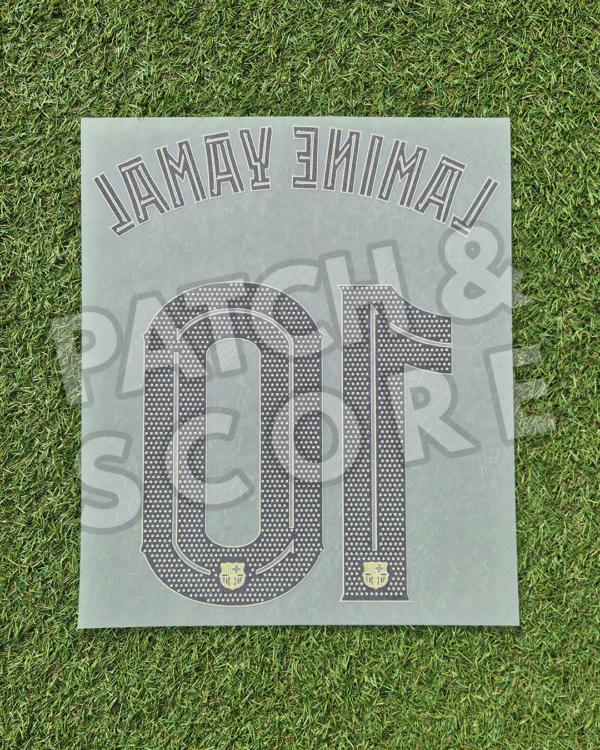 Original Player Issue 2025-26 FC Barcelona Lamine Yamal Champions League Home Name Set | Stahls TPT