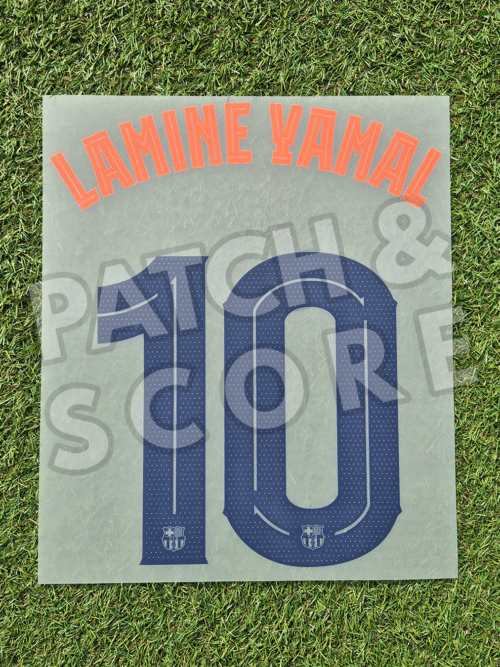 Original Player Issue 2025-26 FC Barcelona Lamine Yamal Champions League Third Name Set | Stahls TPT
