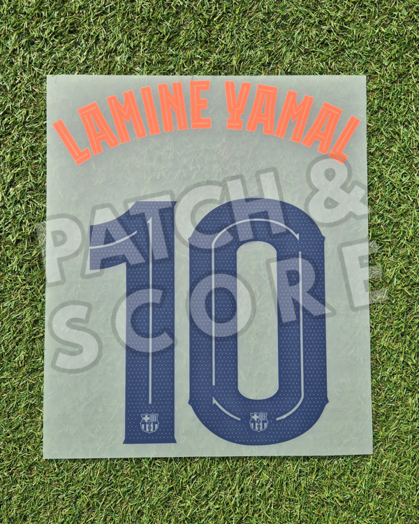 Original Player Issue 2025-26 FC Barcelona Lamine Yamal Champions League Third Name Set | Stahls TPT