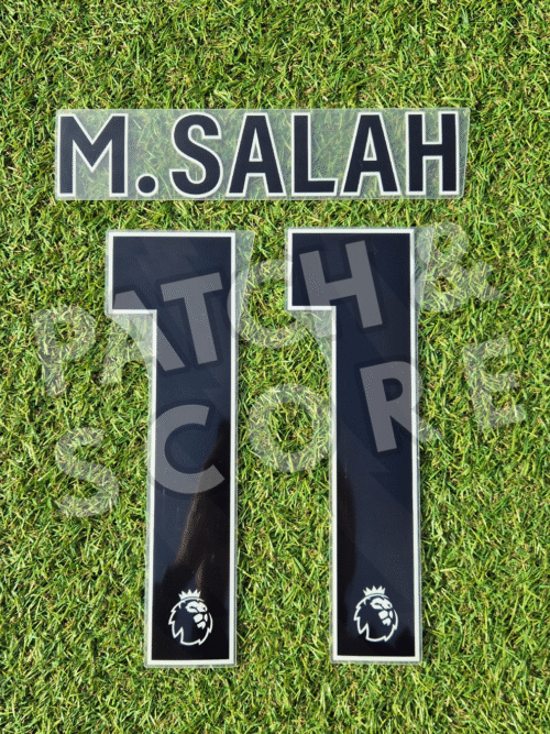 Original Player Issue M. Salah Premier League 2023-2026 Name Set Black