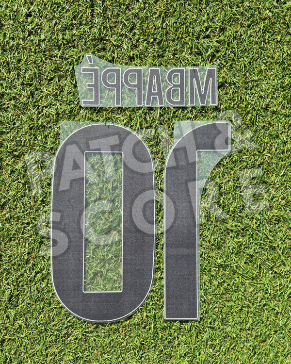 Original Player Issue 2025-26 Real Madrid Mbappé Champions League Away Name Set | Avery Dennison