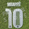 Original Player Issue 2025-26 Real Madrid Mbappé Champions League Away Name Set | Avery Dennison