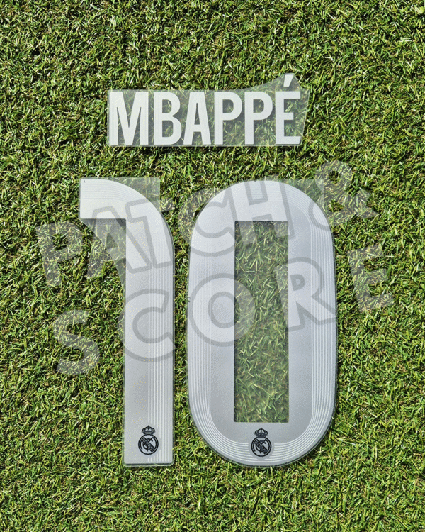 Original Player Issue 2025-26 Real Madrid Mbappé Champions League Away Name Set | Avery Dennison
