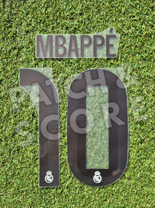 Original Player Issue 2025-26 Real Madrid Mbappé Champions League Home Name Set | Avery Dennison