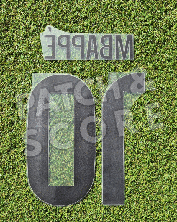 Original Player Issue 2025-26 Real Madrid Mbappé Champions League Home Name Set | Avery Dennison