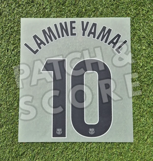 Original Player Issue 2025-26 FC Barcelona Lamine Yamal La Liga Away Name Set | Stahls TPT