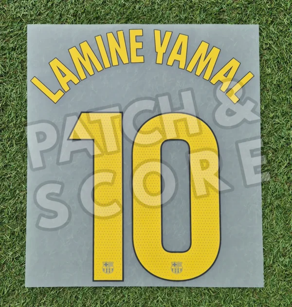 Original Player Issue 2025-26 FC Barcelona Lamine Yamal La Liga Home Name Set | Stahls TPT