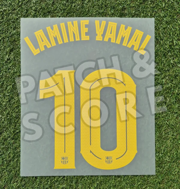 Original Player Issue 2025-26 FC Barcelona Lamine Yamal Champions League Home Name Set | Stahls TPT