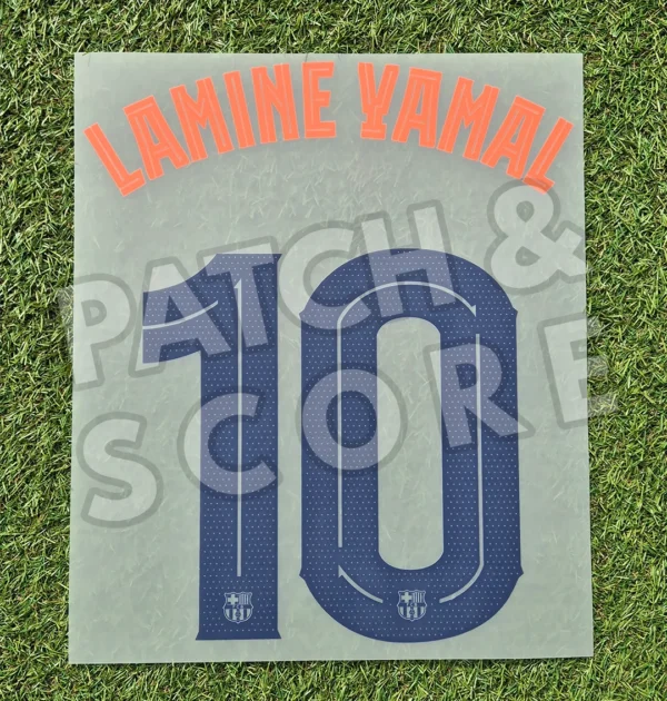 Original Player Issue 2025-26 FC Barcelona Lamine Yamal Champions League Third Name Set | Stahls TPT