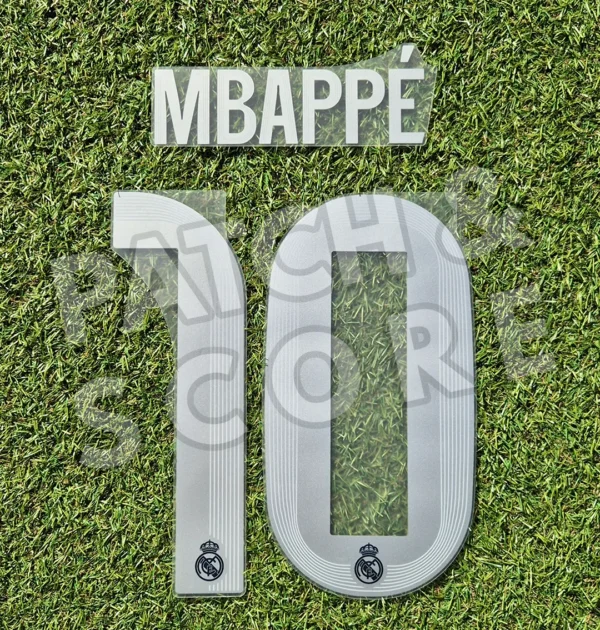 Original Player Issue 2025-26 Real Madrid Mbappé Champions League Away Name Set | Avery Dennison