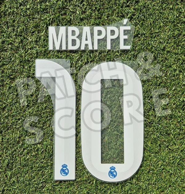 Original Player Issue 2025-26 Real Madrid Mbappé Champions League Third Name Set | Avery Dennison