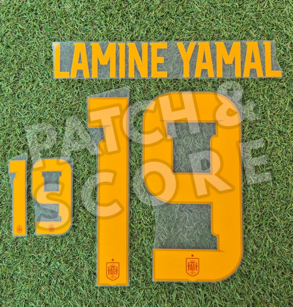 Original Player Issue Spain 2026-28 Lamine Yamal Home Name Set | Avery Dennison