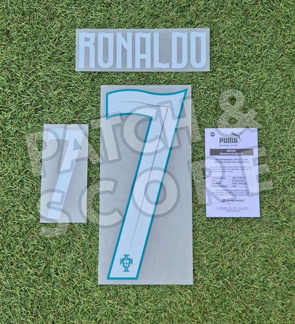 Portugal 2026-28 Ronaldo Home Name Set — originele player issue nameset