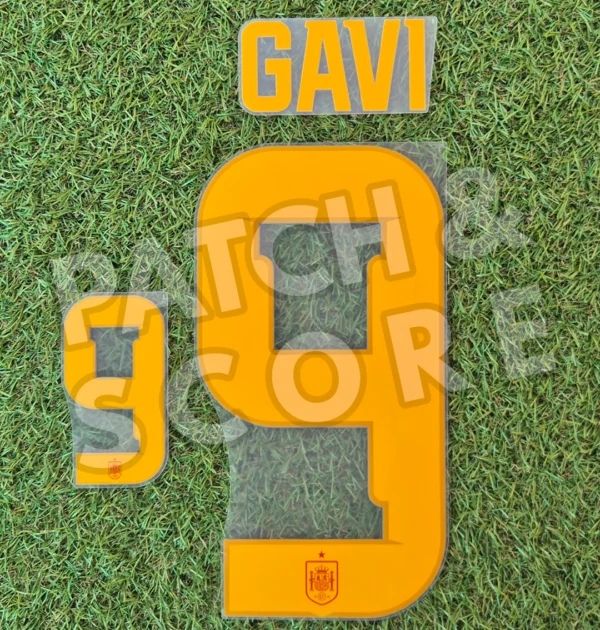 Original Player Issue Gavi Spain 2026-28 Home Name Set | Avery Dennison