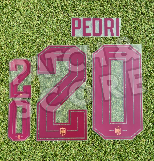 Original Player Issue Pedri Spain 2026-28 Away Name Set | Avery Dennison