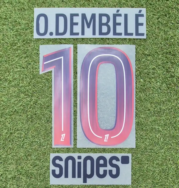 Paris Saint-Germain Ligue 1 2026/27 O. Debéle Player Issue Away Name Set
